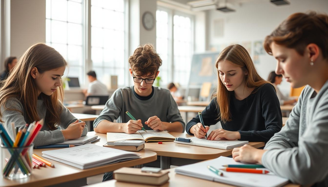 Organized exam preparation notes and academic planner